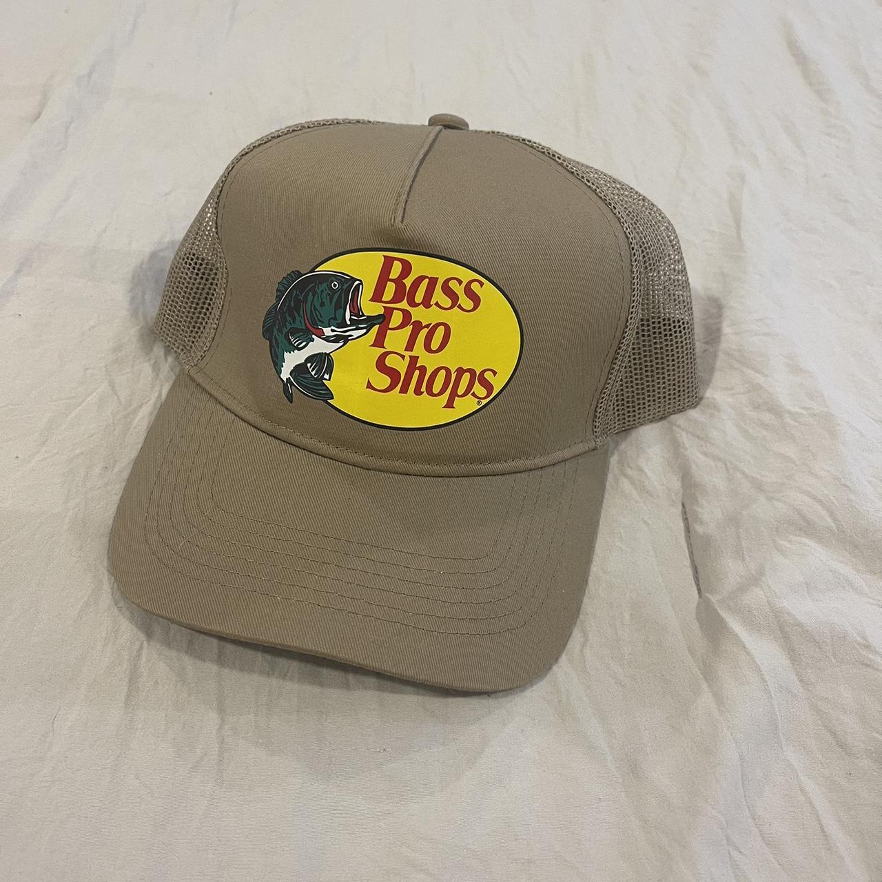 bass pro shop tan trucker hat #bassproshop... - Depop