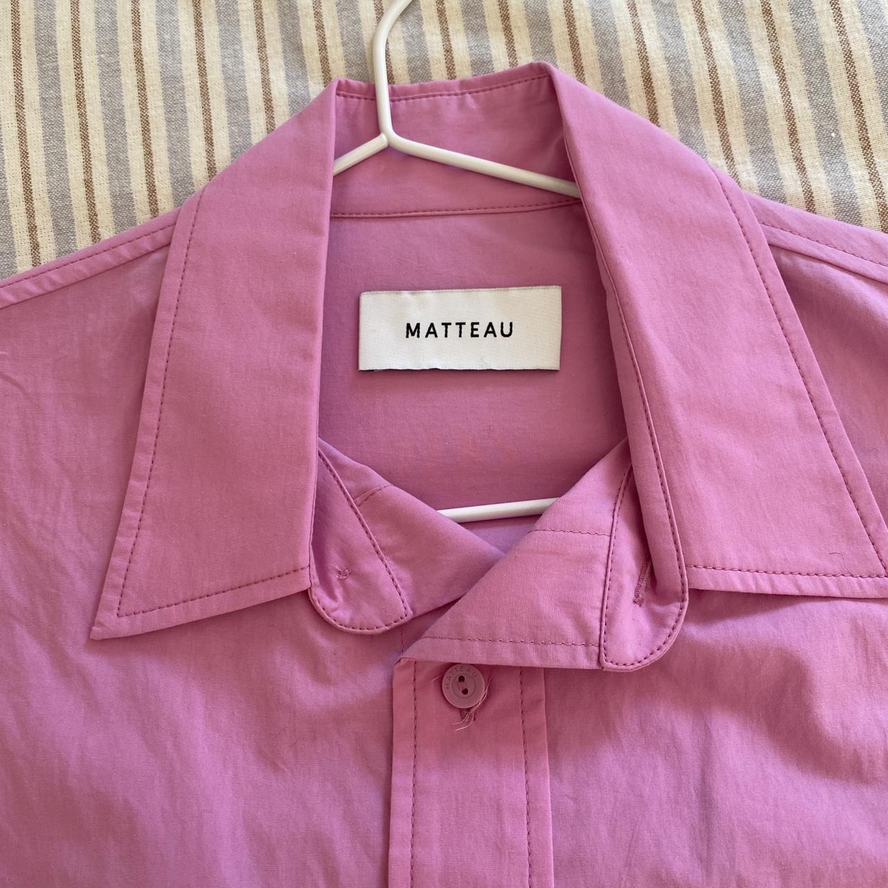 MATTEAU Relaxed Shirt Mauve (Pink), Size 2 100%... - Depop