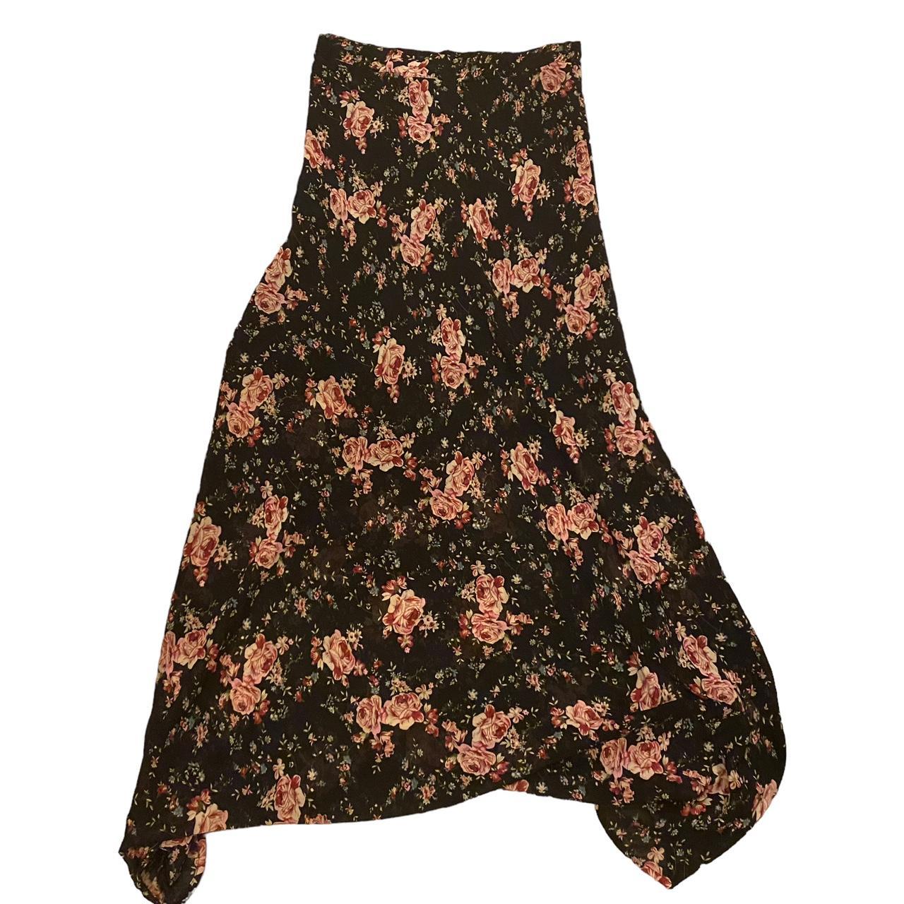 Long floral outlet skirt xs