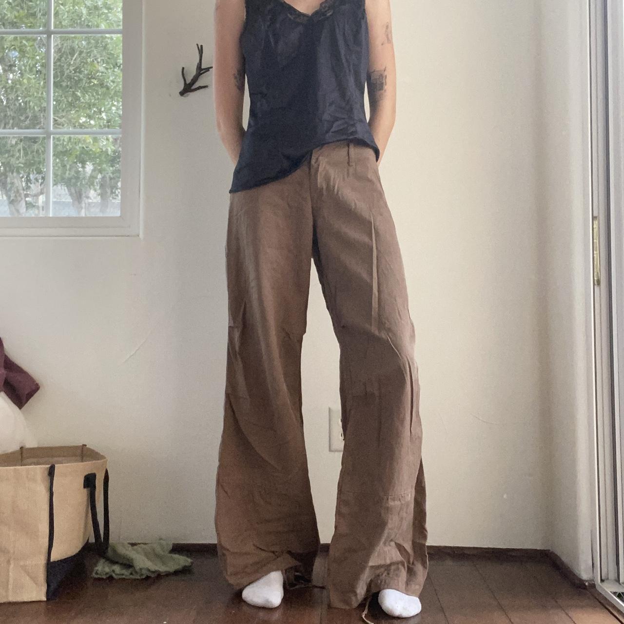 Unif brown vast pant. Super cool lightweight cargos... - Depop