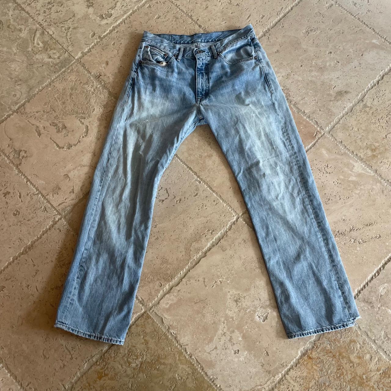 vintage ralph lauren light wash denim. 33x32, has a... - Depop