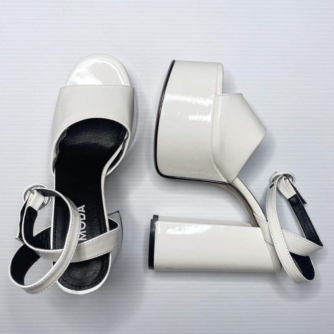 lamoda white platform heels