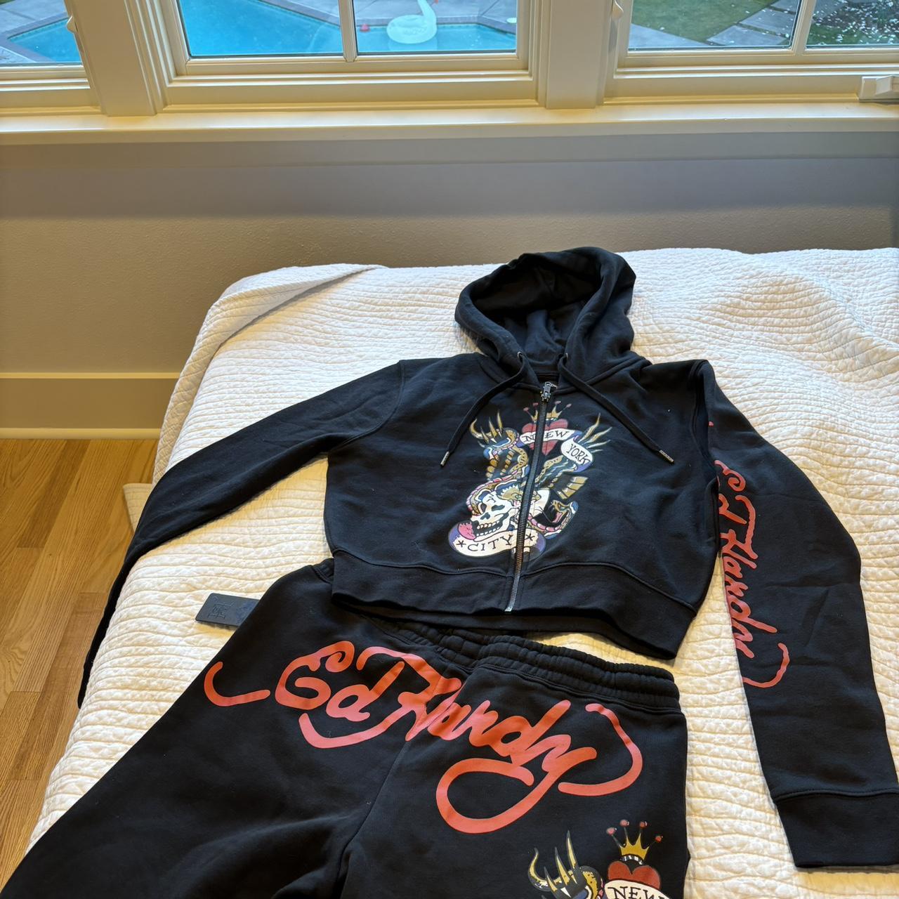 Brand New Ed Hardy sweat set, let me know if you... - Depop