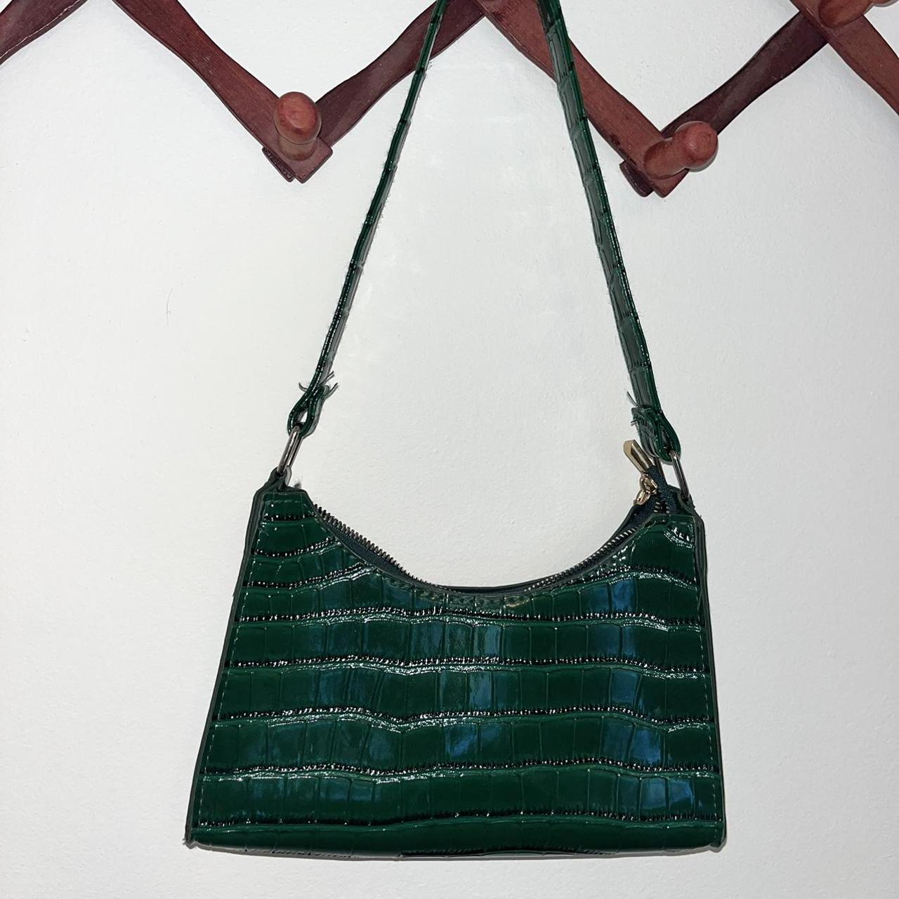 Green alligator online purse