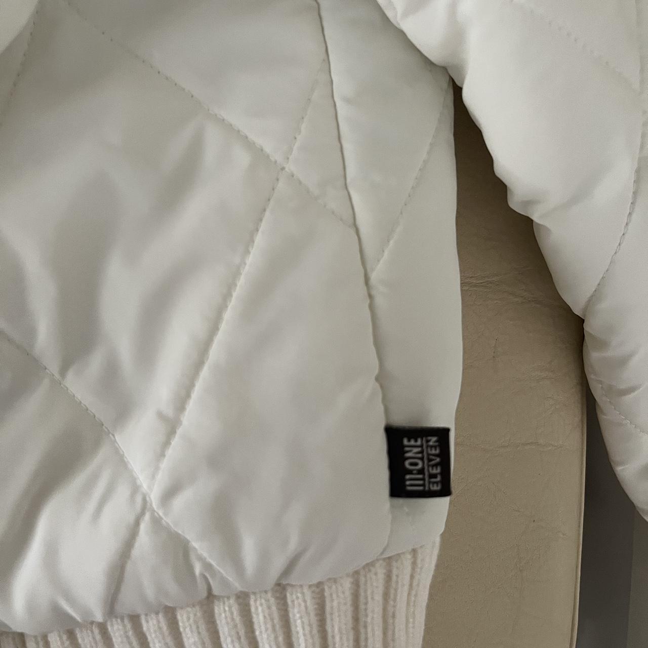 Women's White and Orange Jacket Depop