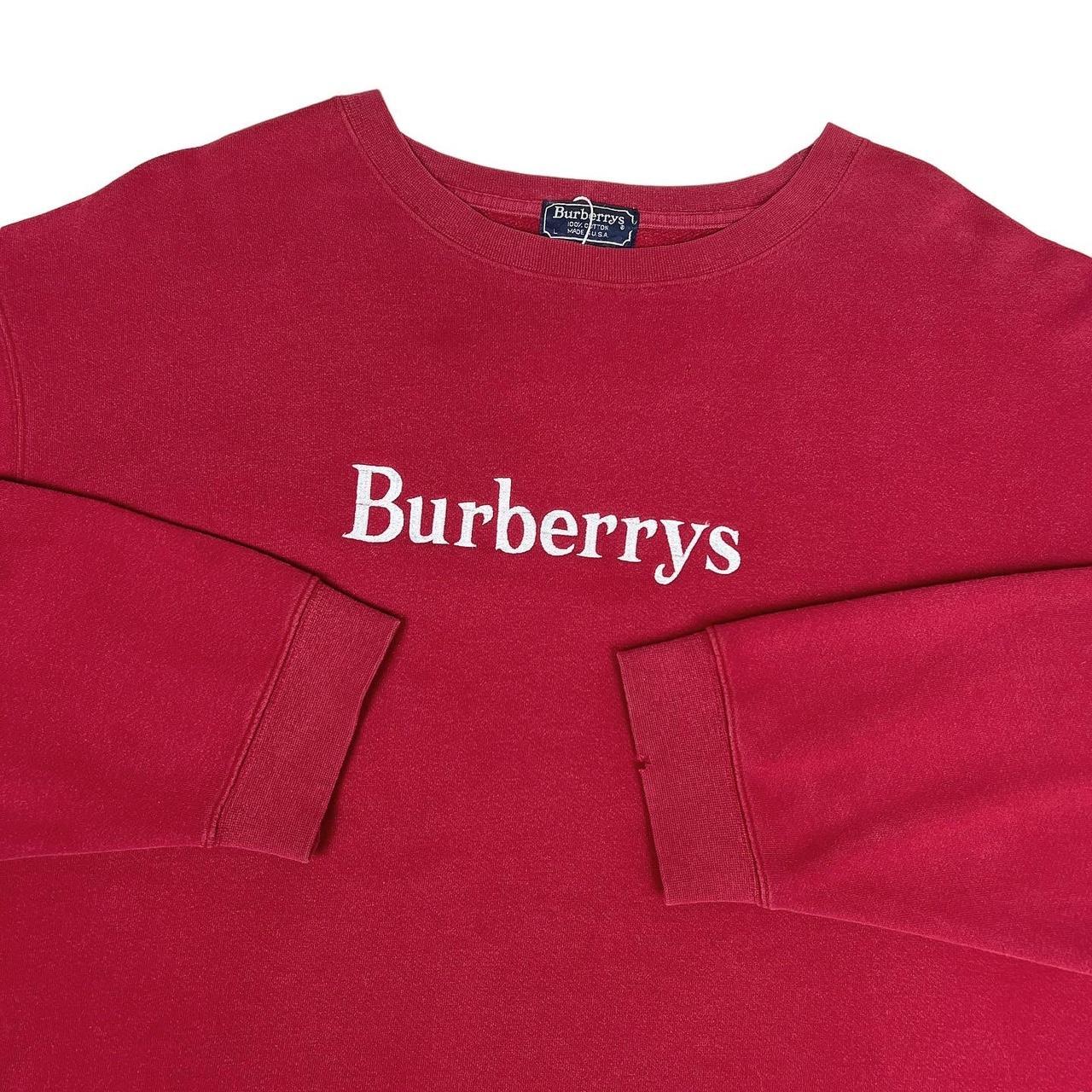 Vintage 90s Burberry Spell out Sweatshirt in Depop