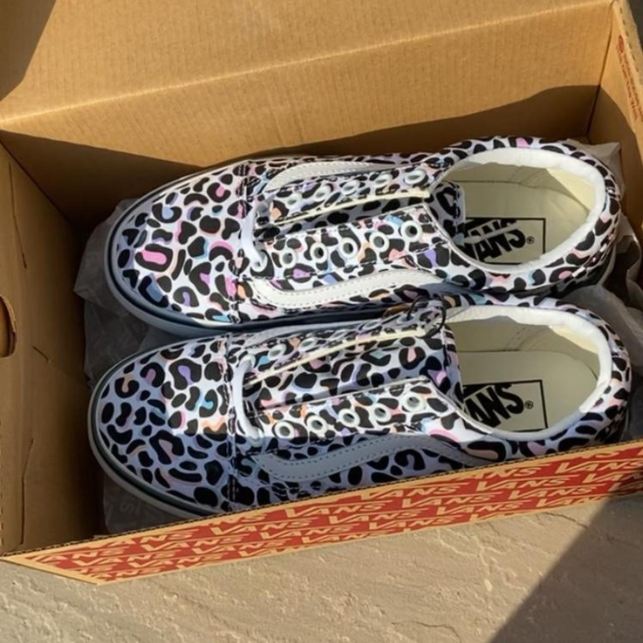 Vans platform shoes with animal print leopard print