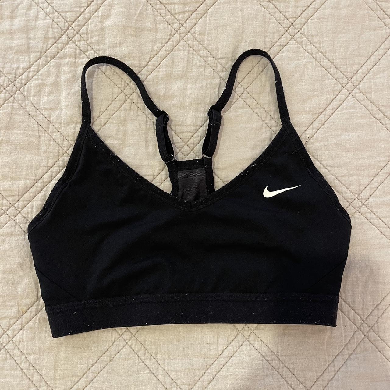 Black Nike Pro sports bra. Quality dri-fit material! - Depop