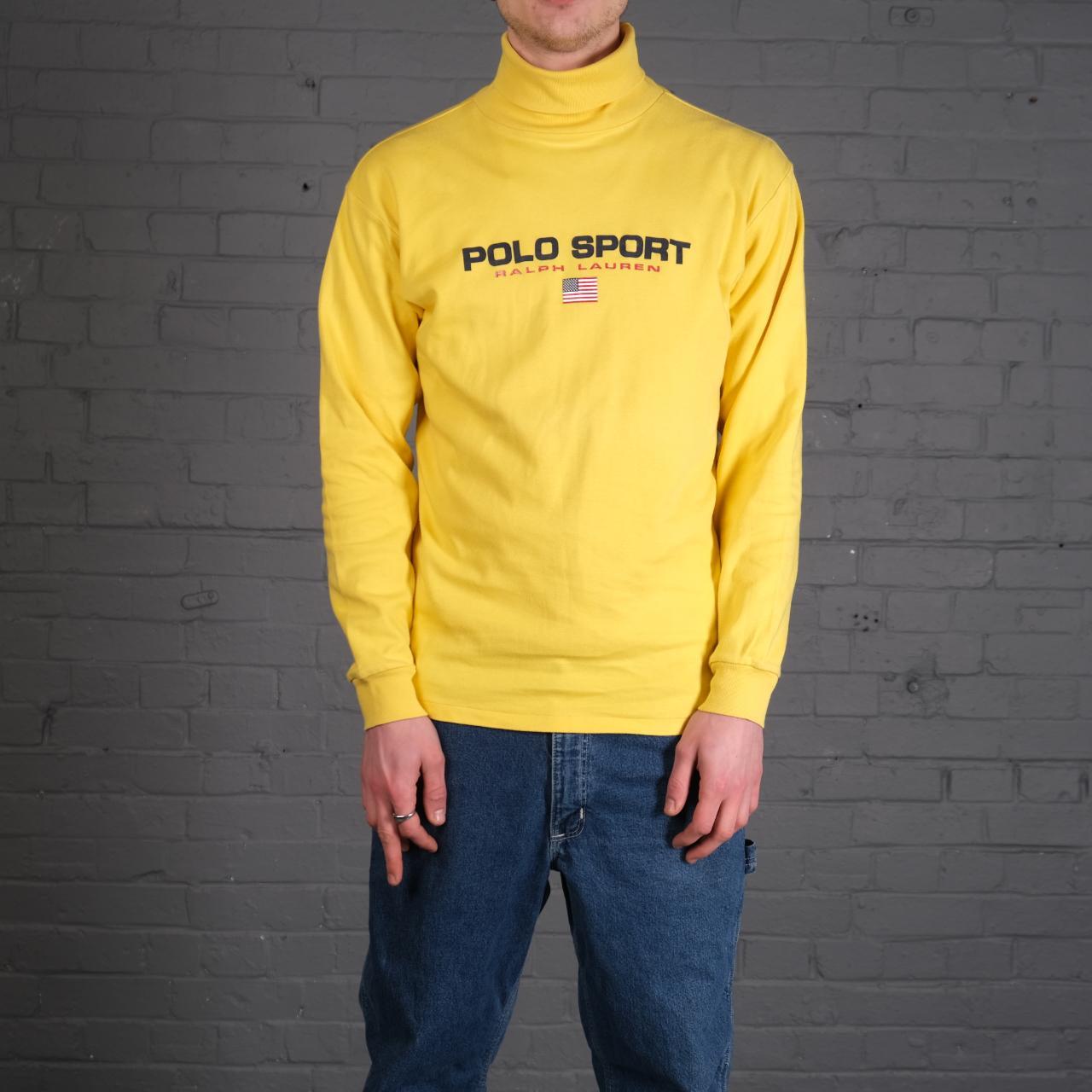 Polo sport yellow outlet sweatshirt