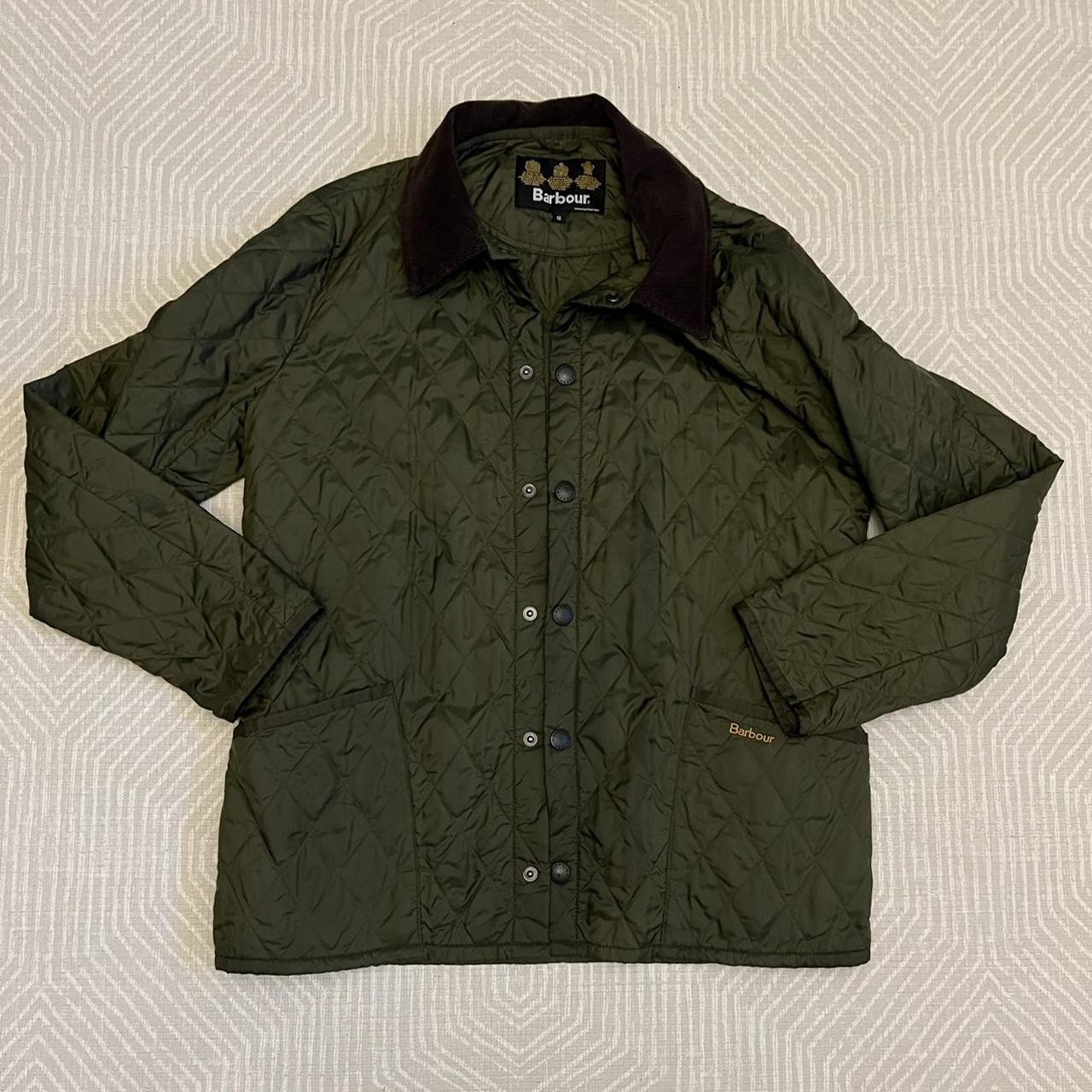 Barbour Men's Khaki and Brown Jacket | Depop