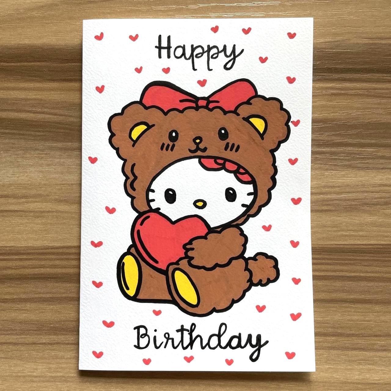 Hello Kitty ‘Happy Birthday’ Greeting card 🐻 •... - Depop