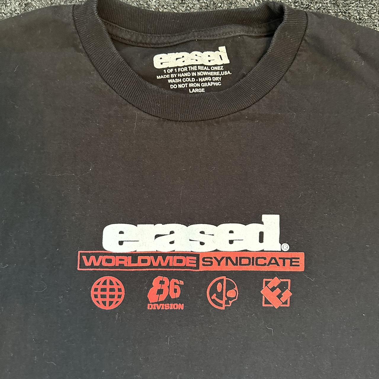 Erased Project Men's Black T-shirt (2)