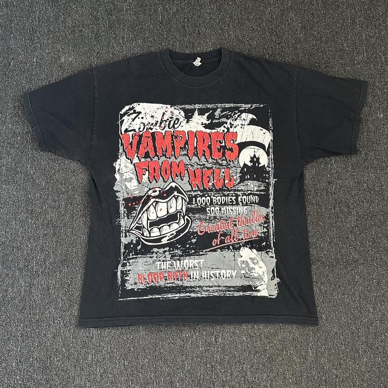 Y2K Zombie Vampires From Hell Black Tee - Perfect,... - Depop