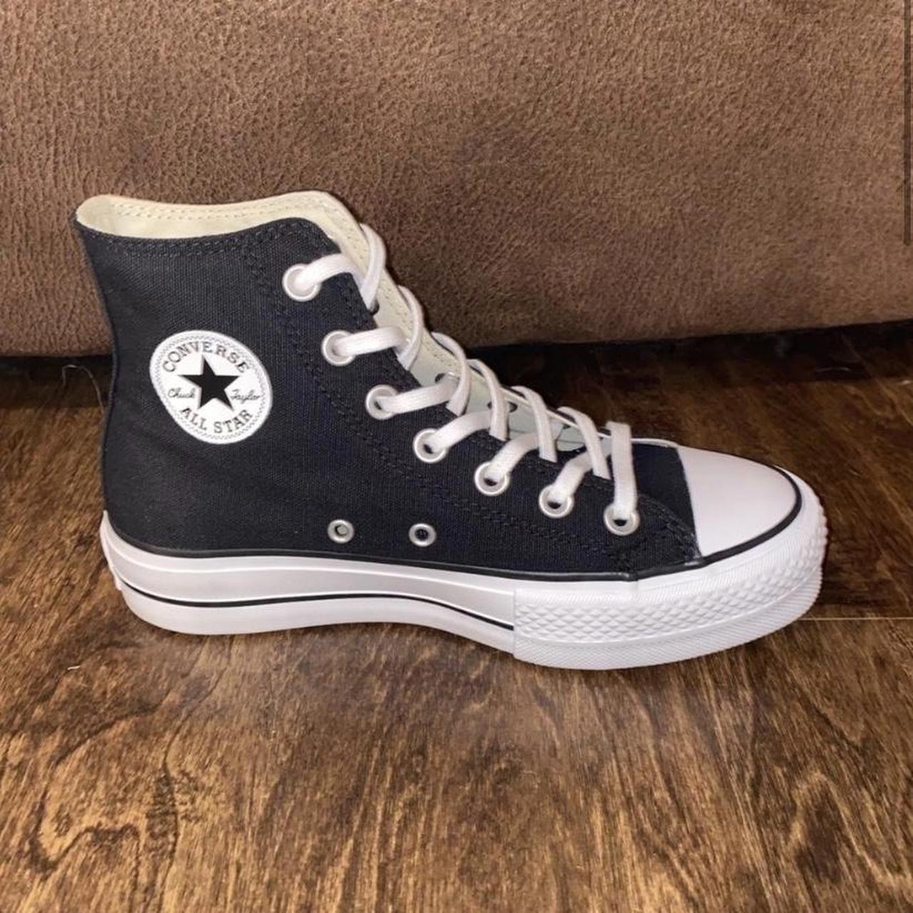 Black Platform Converse - Depop