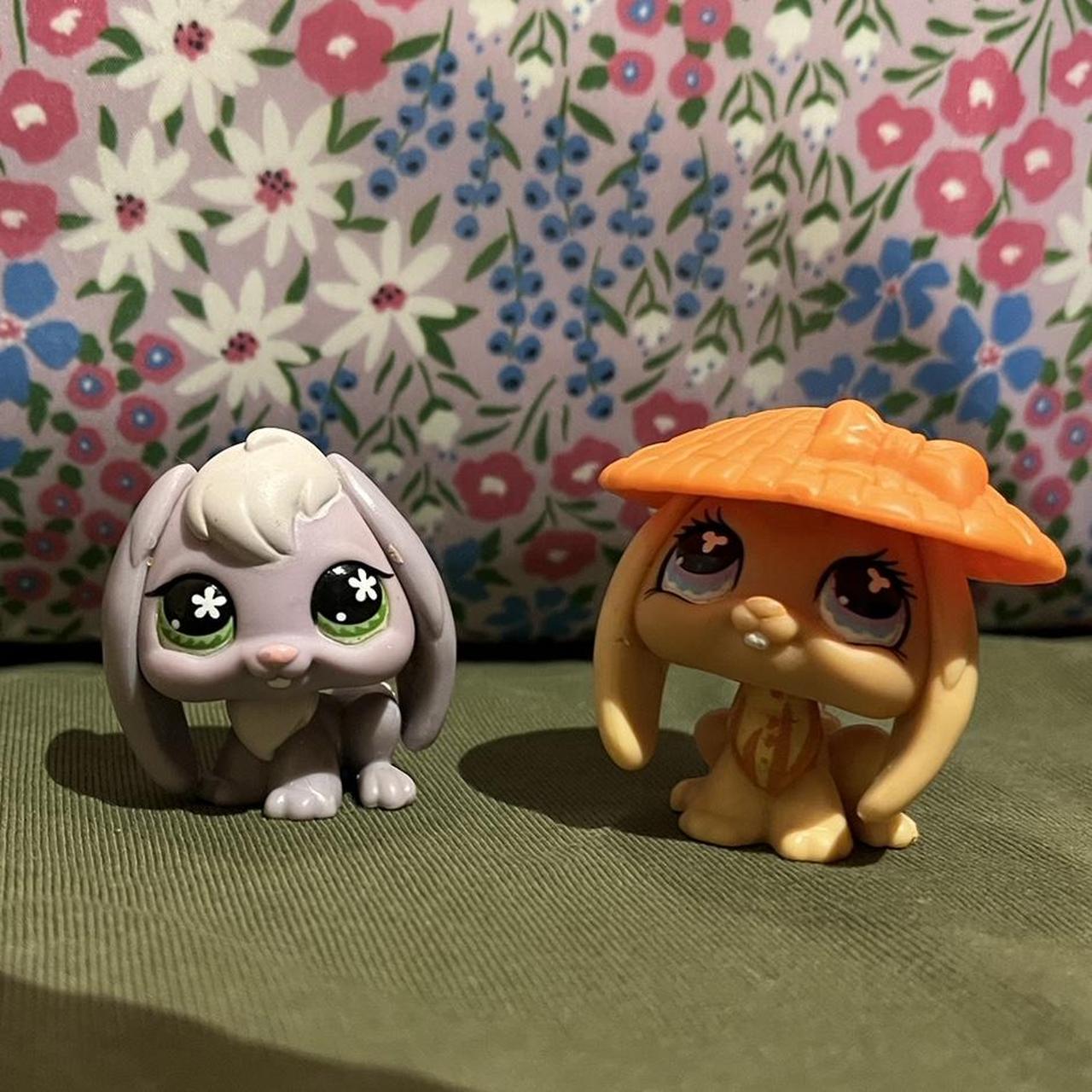 Littlest pet shop orange and purple bunny