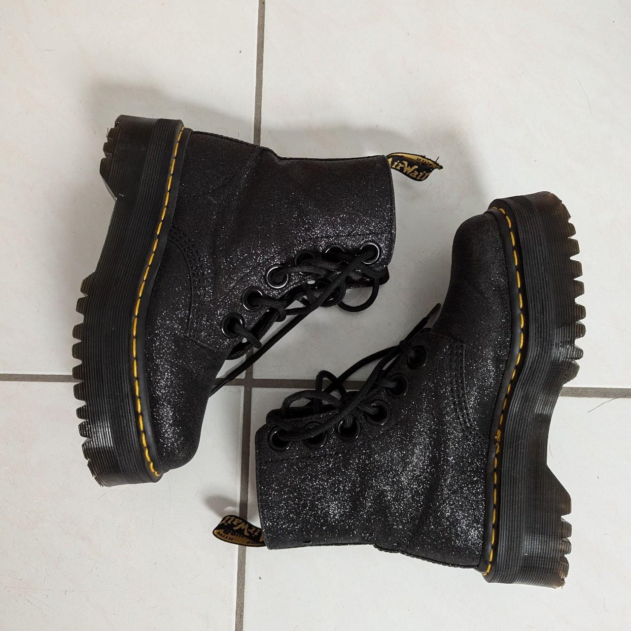 Black glitter molly dr martens best sale