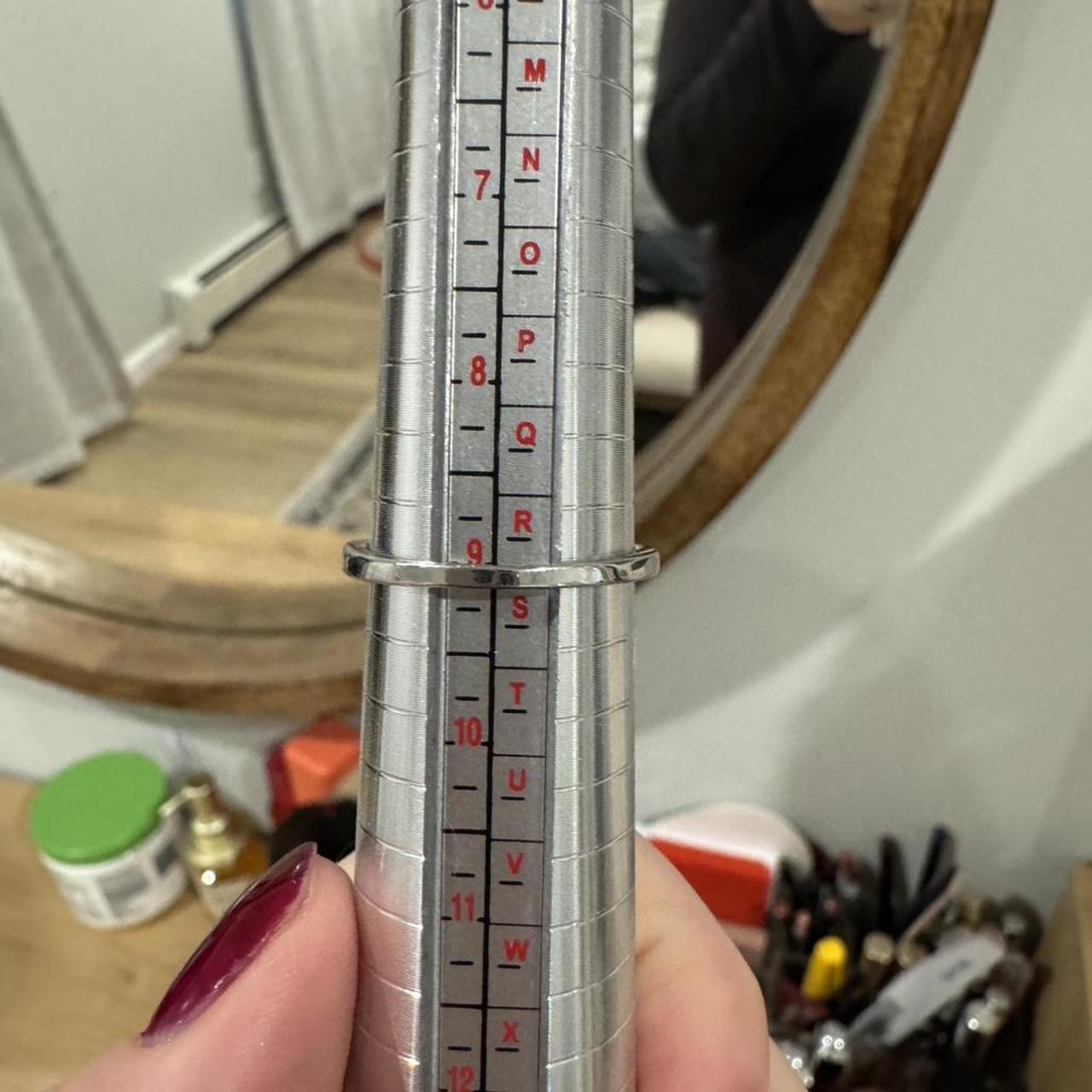 Women's Ring - Silver/Multi – Ring with orange st… - image 6