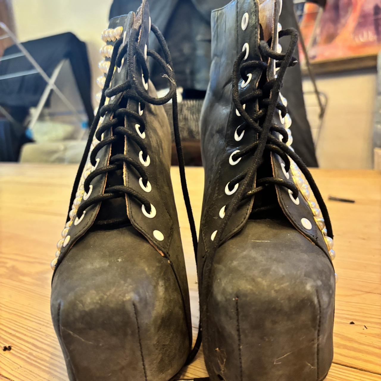 Jeffrey Campbell Litas Real leather fake pearl Depop