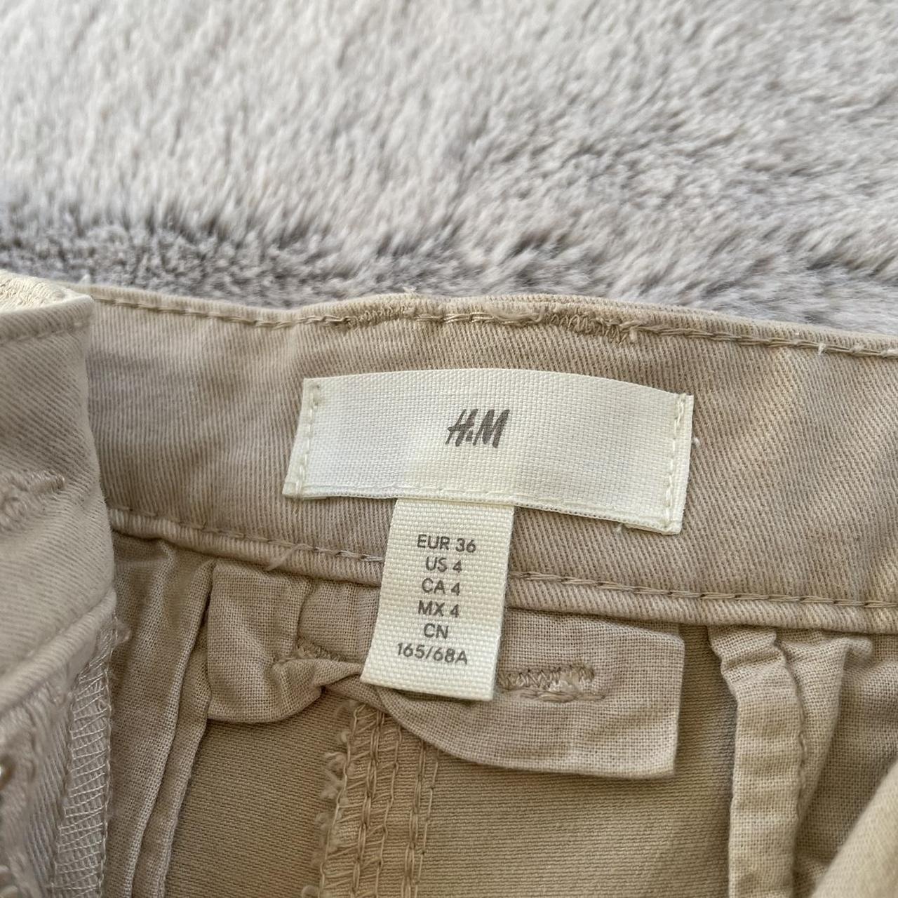 H&M Women's Cream Trousers | Depop