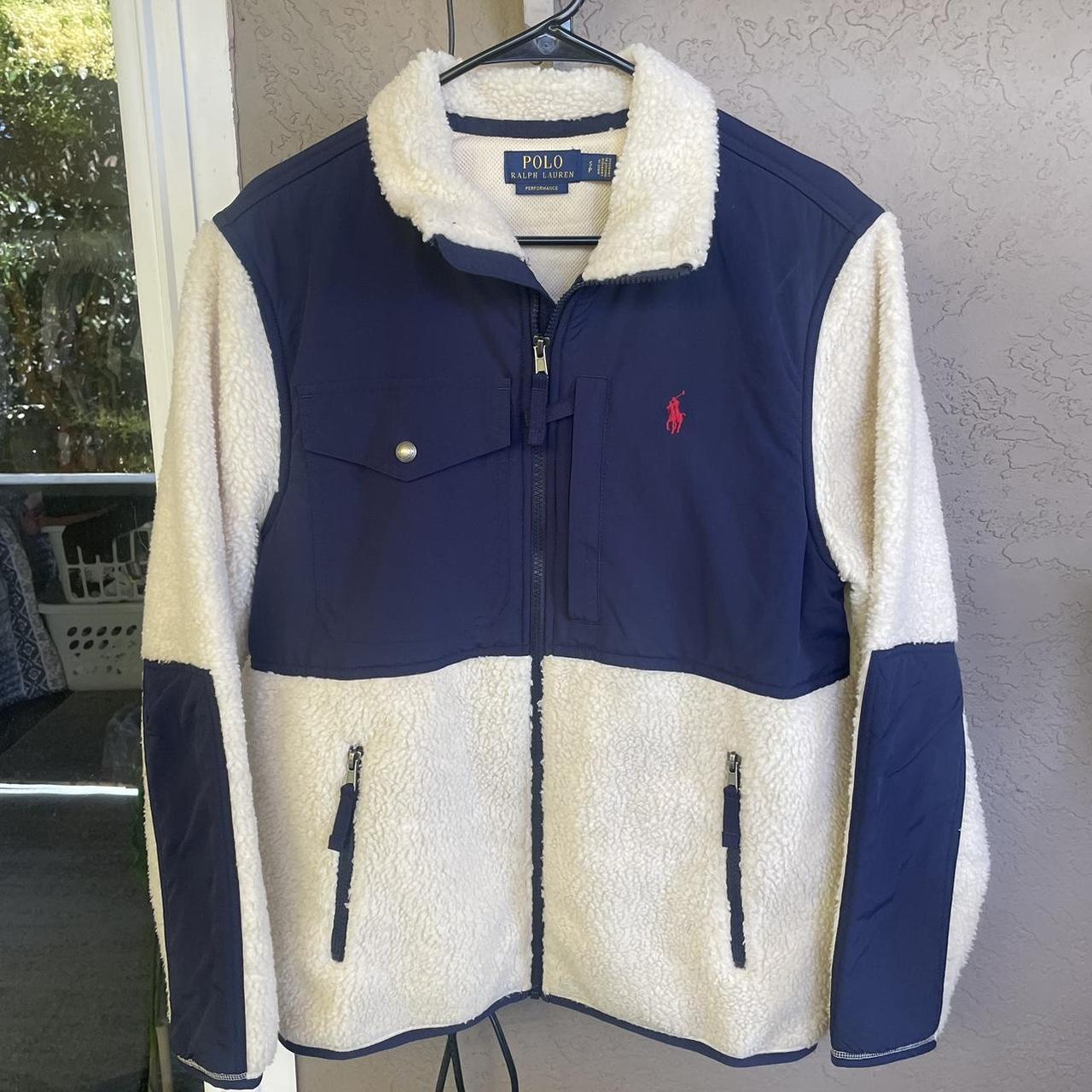 Polo Ralph Lauren blue and white Sherpa