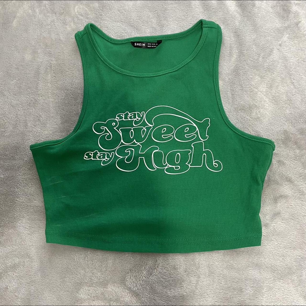 SHEIN Women's Green Veststankscamis Depop
