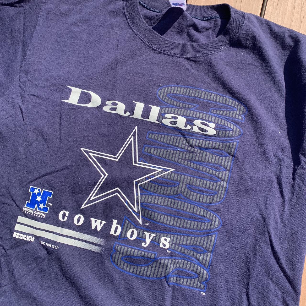 Vintage 90s Dallas Cowboys t shirt. Two oil stains... - Depop