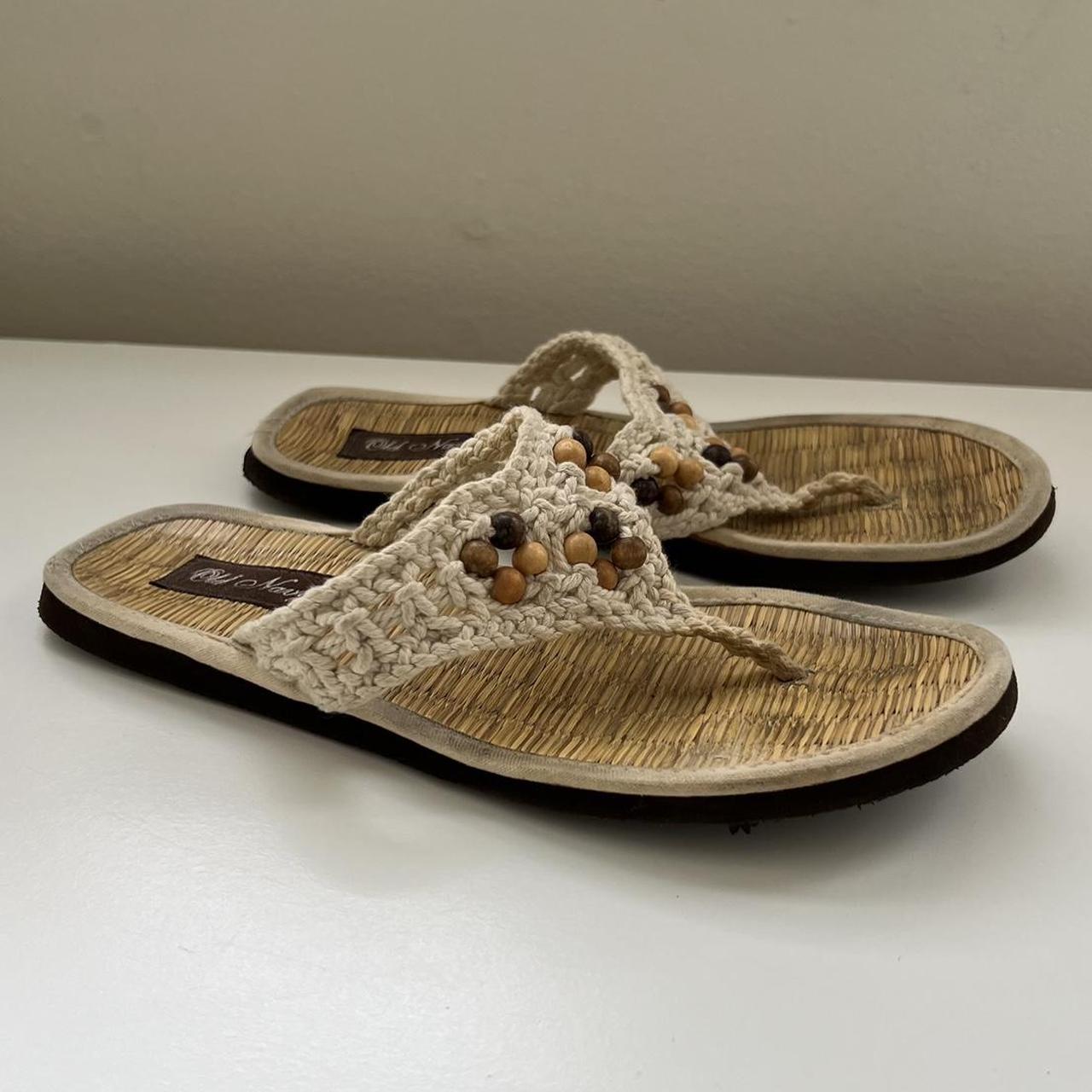 Brown flip flops old navy online