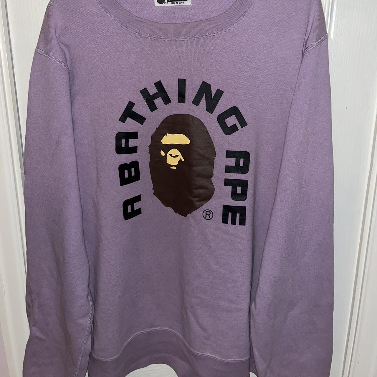 Bape purple sweatshirt best sale