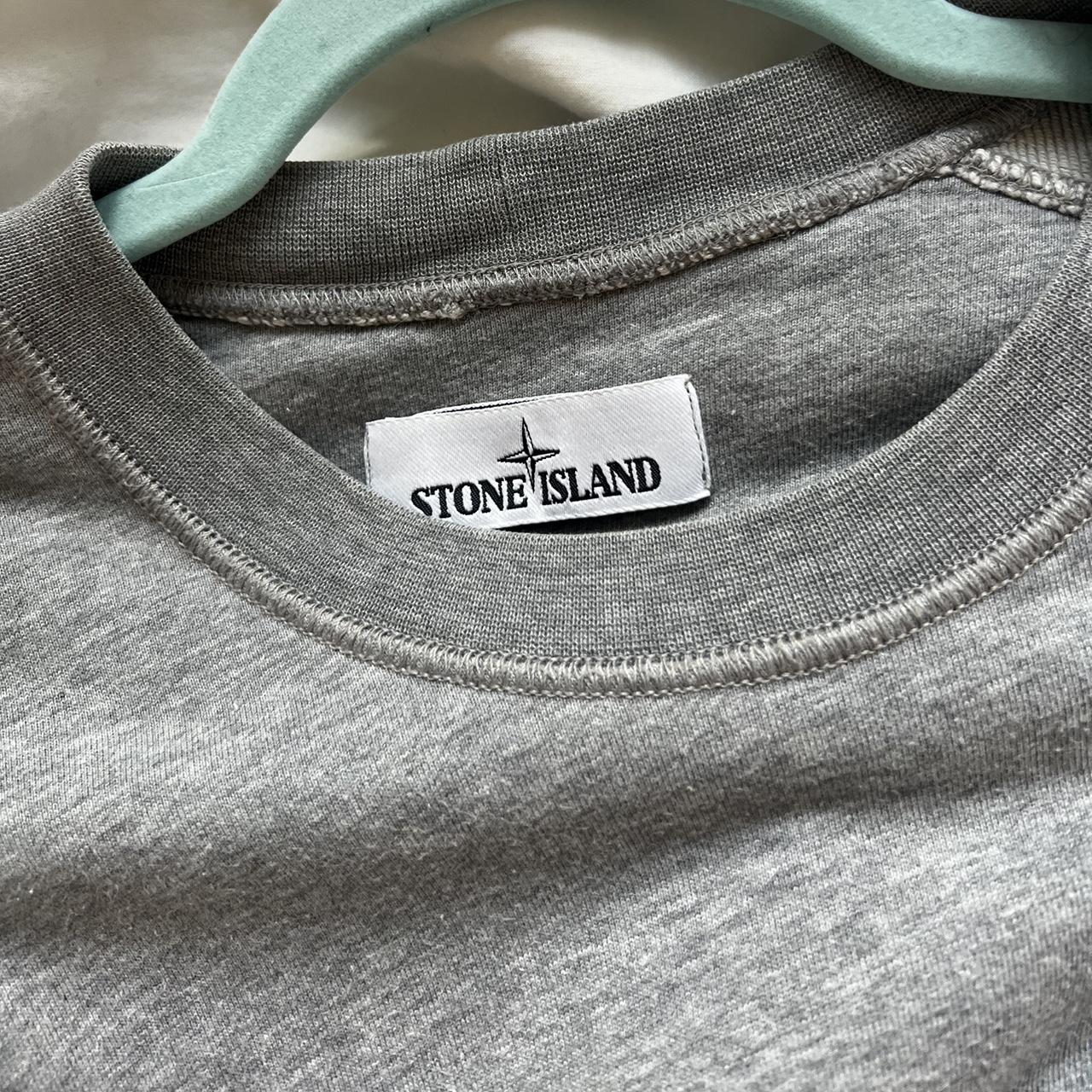 grey stone island sweatshirt/jumper - perfect... - Depop
