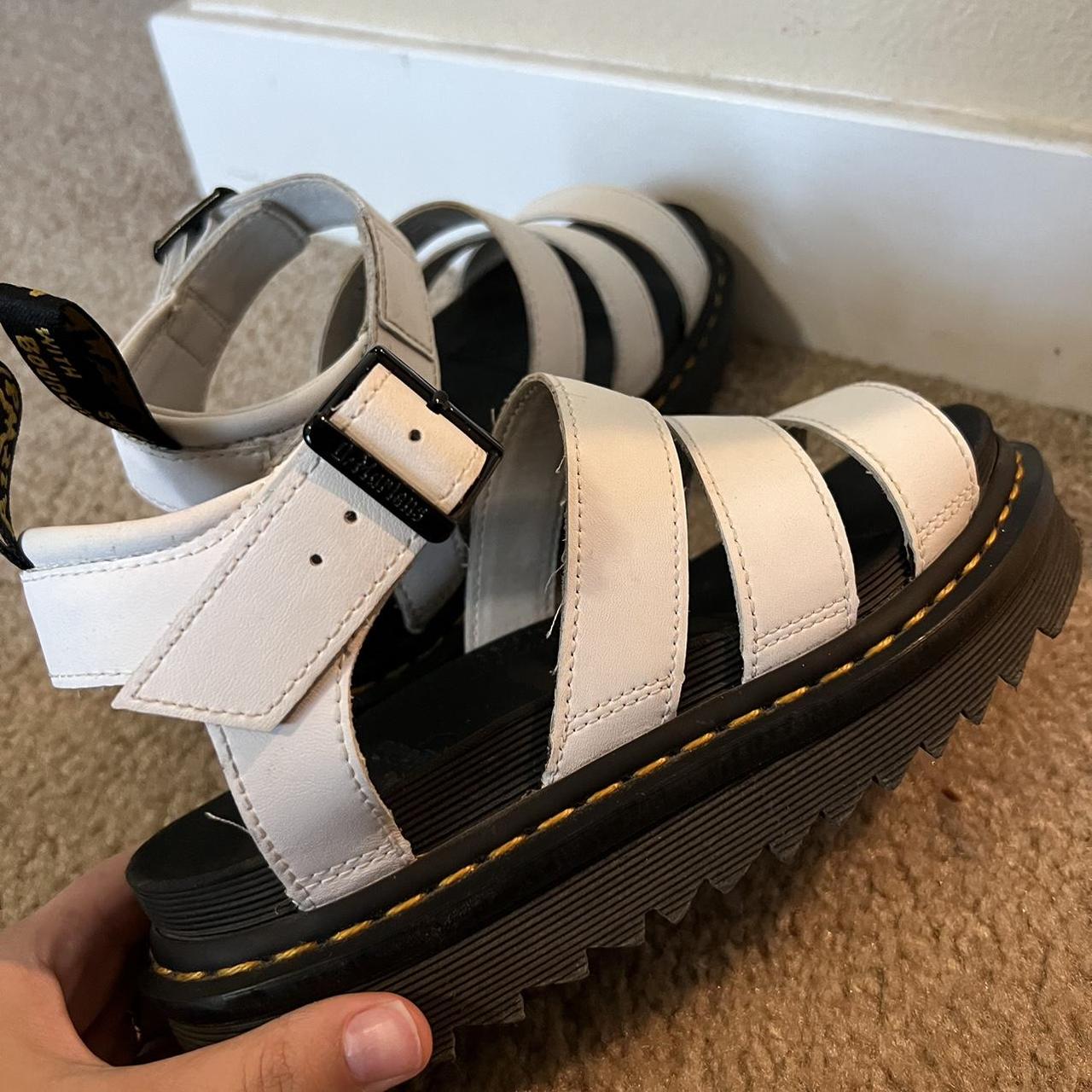 Blair hydro leather strap sandals in white They run... Depop
