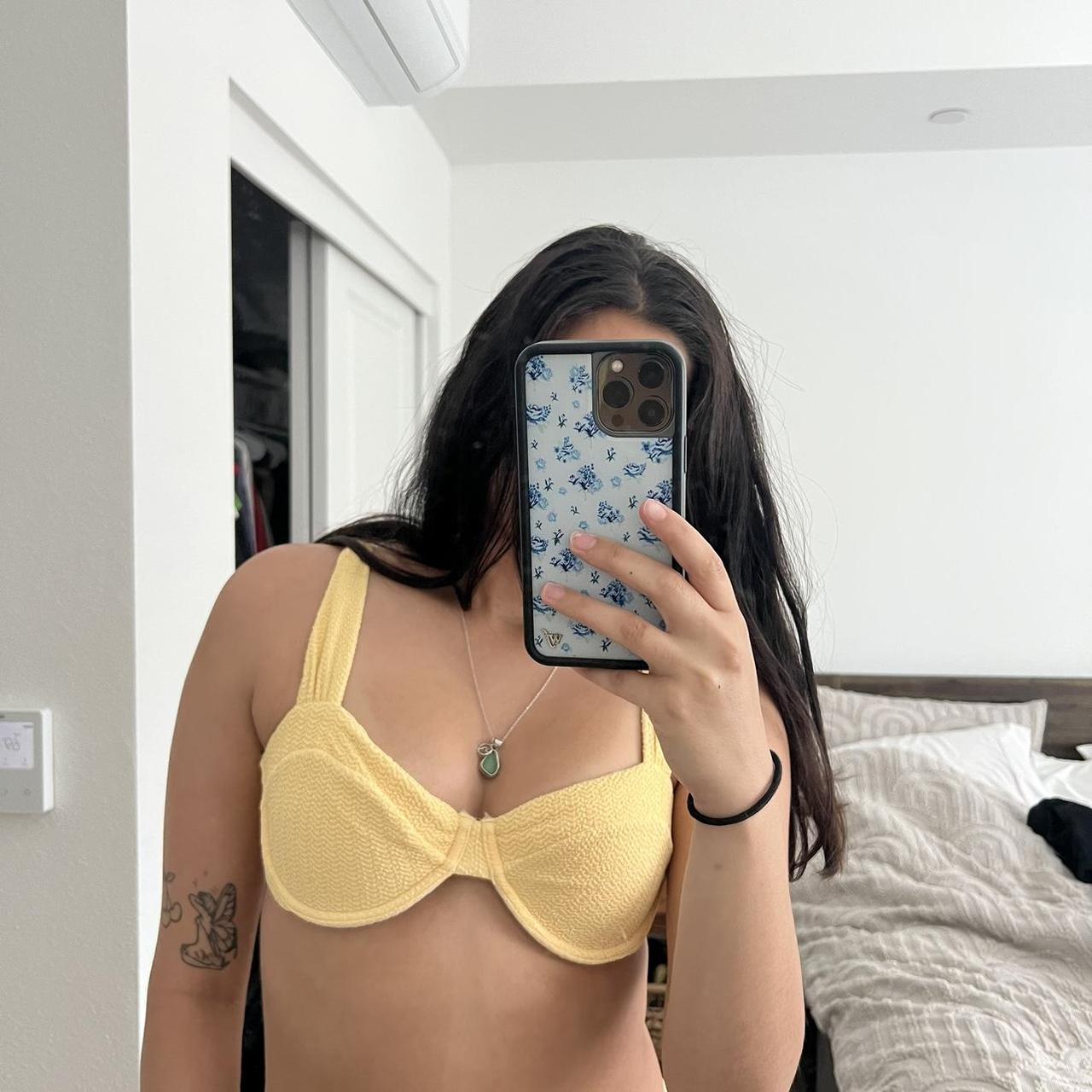 Yellow Abercrombie and Fitch bikini Only worn once... Depop