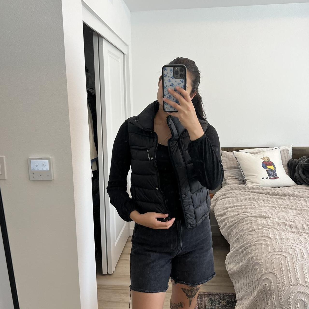 Zara black puffer vest Size medium Worn once Depop