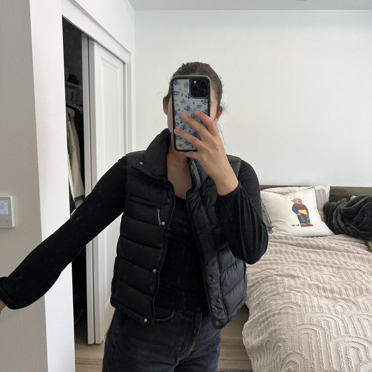 Zara black puffer vest Size medium Worn once Depop