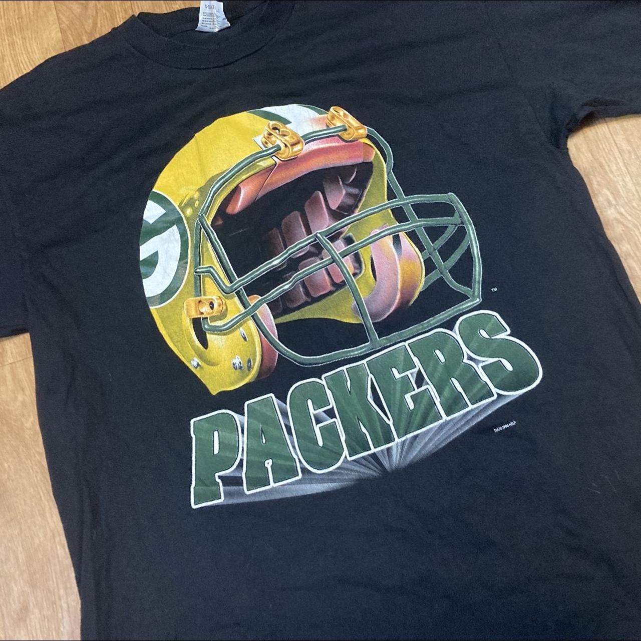 Vintage packers black label tee shirt. Made in USA. - Depop