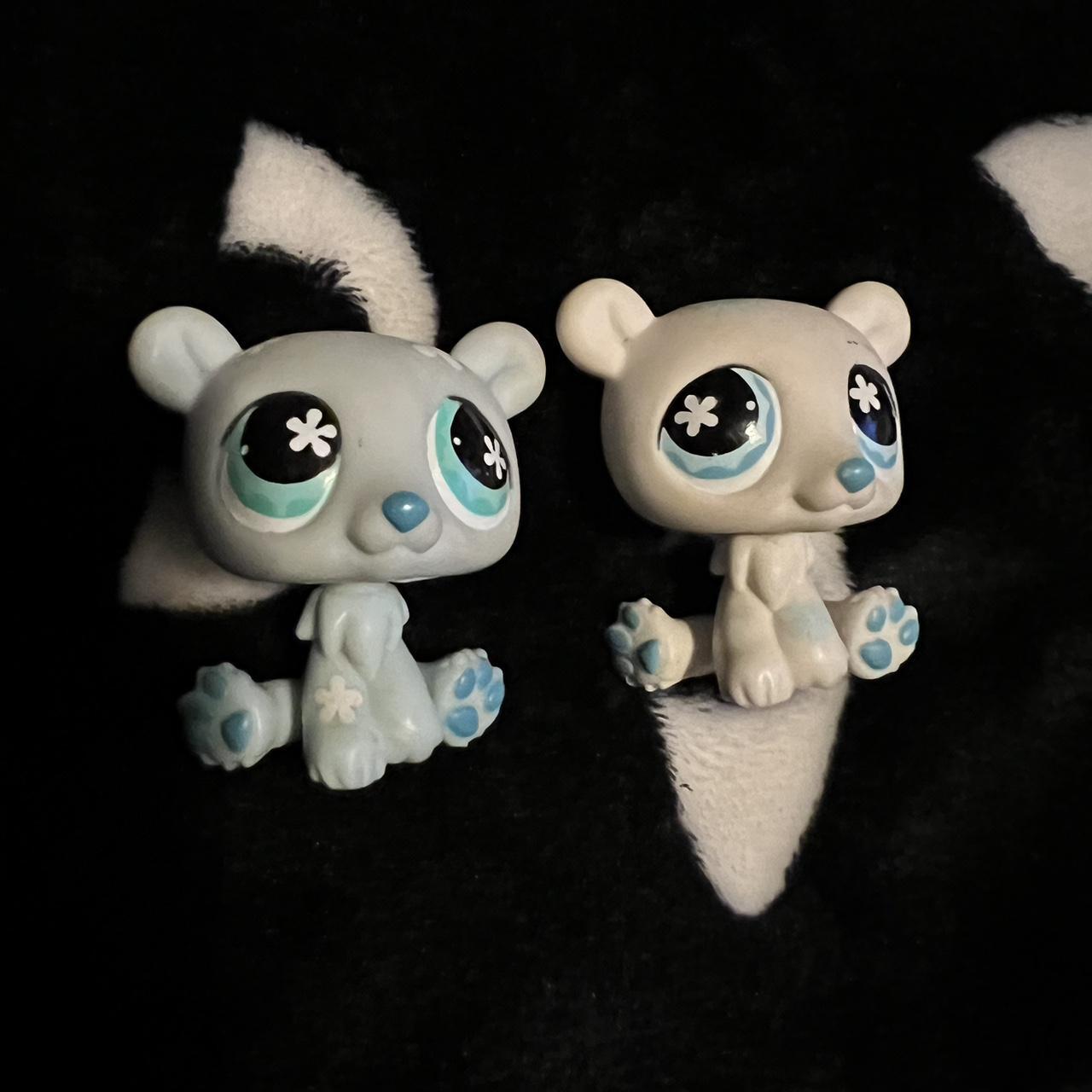 Hasbro Littlest Pet Shop Polar Bear pair used but... Depop