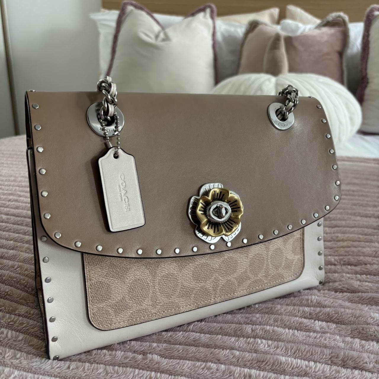 Coach Parker shoulder bag with flower clasp Depop