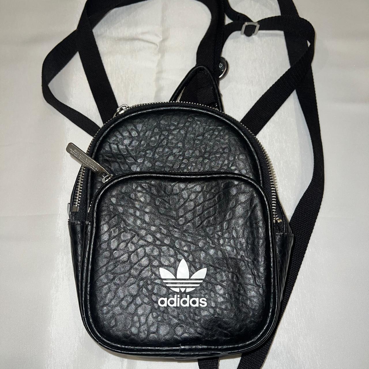 leather adidas backpack 15! mini backpack, super... Depop