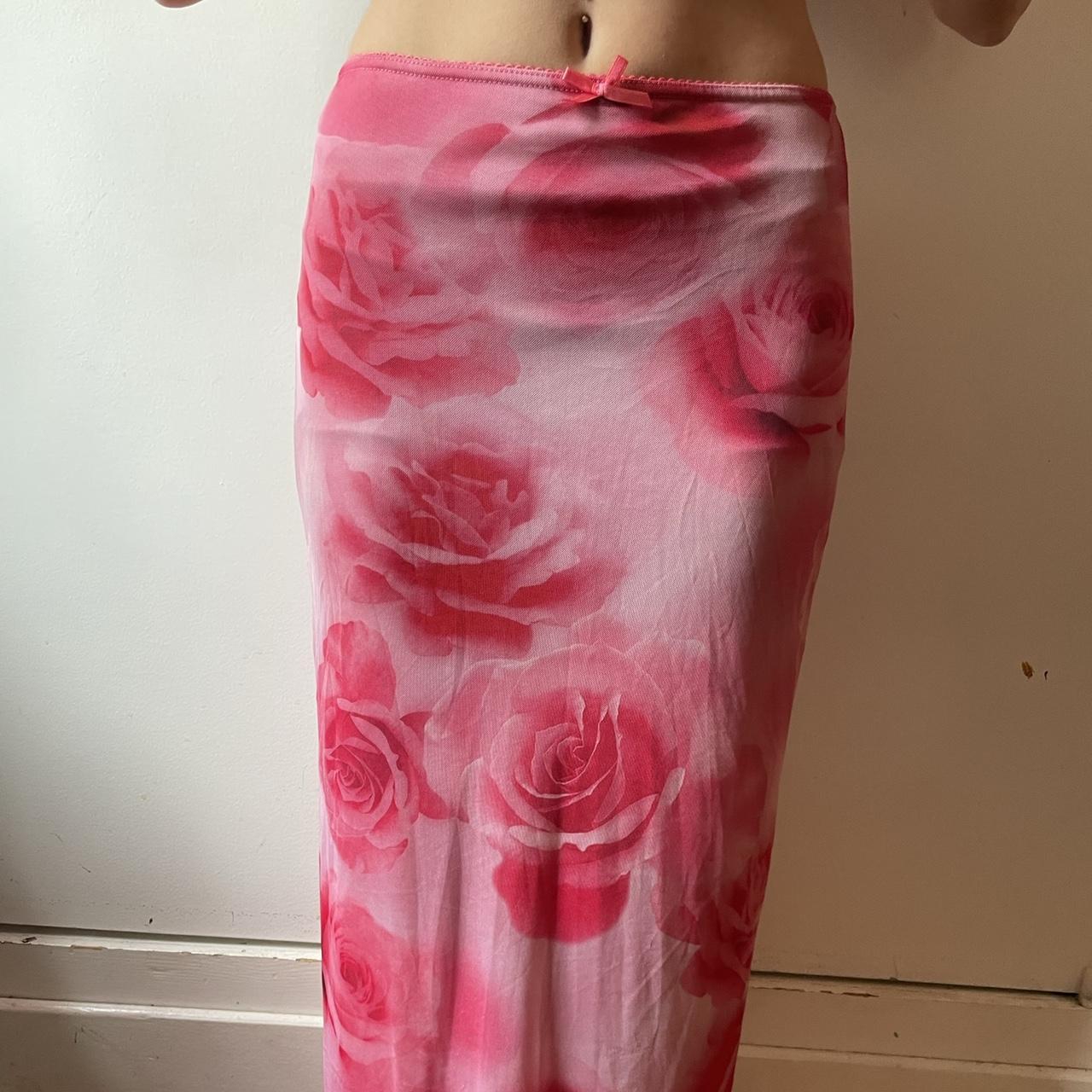 Urban outfitters rose long mesh maxi skirt! Super... Depop