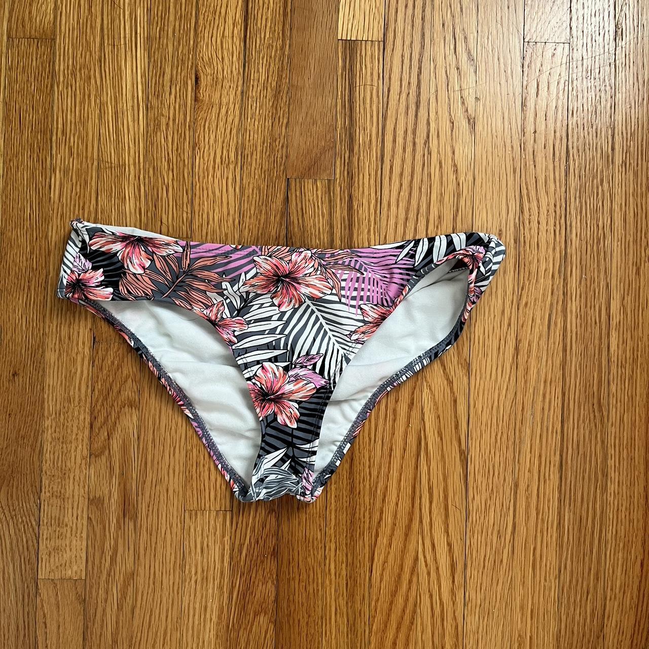 Sexy floral suspender bikini bottom & top Bikini - Depop