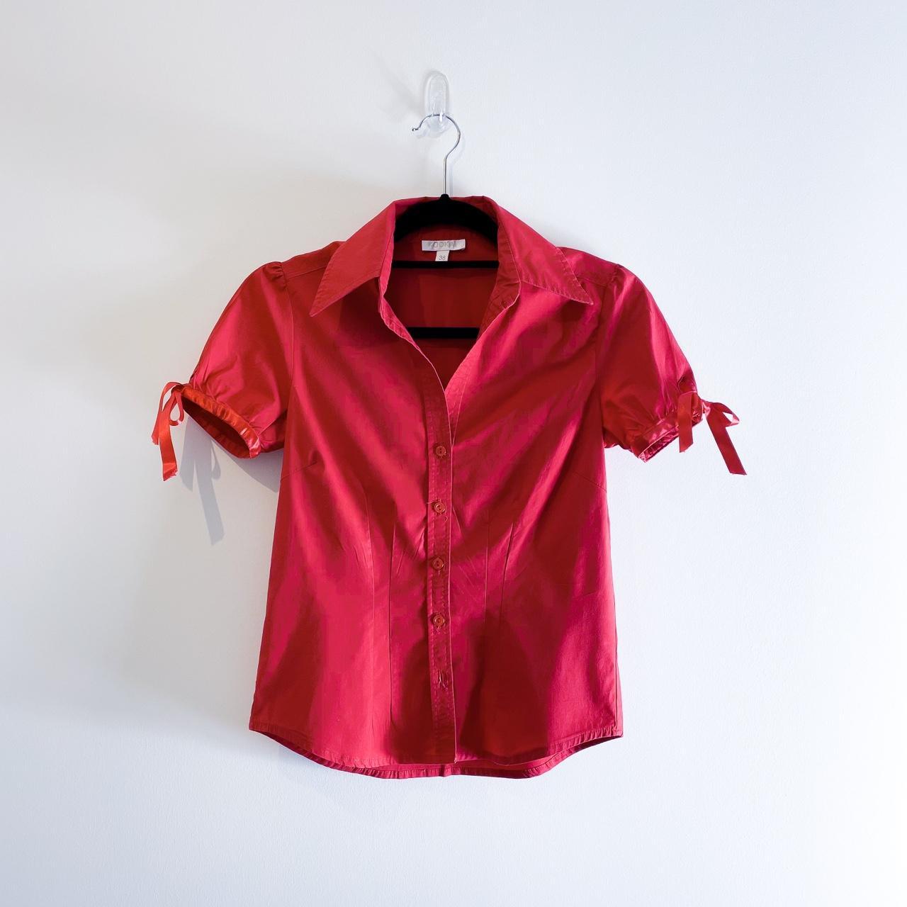 KOOKA Women s Red Shirt Depop kooka-women-s-red-shirt-depop