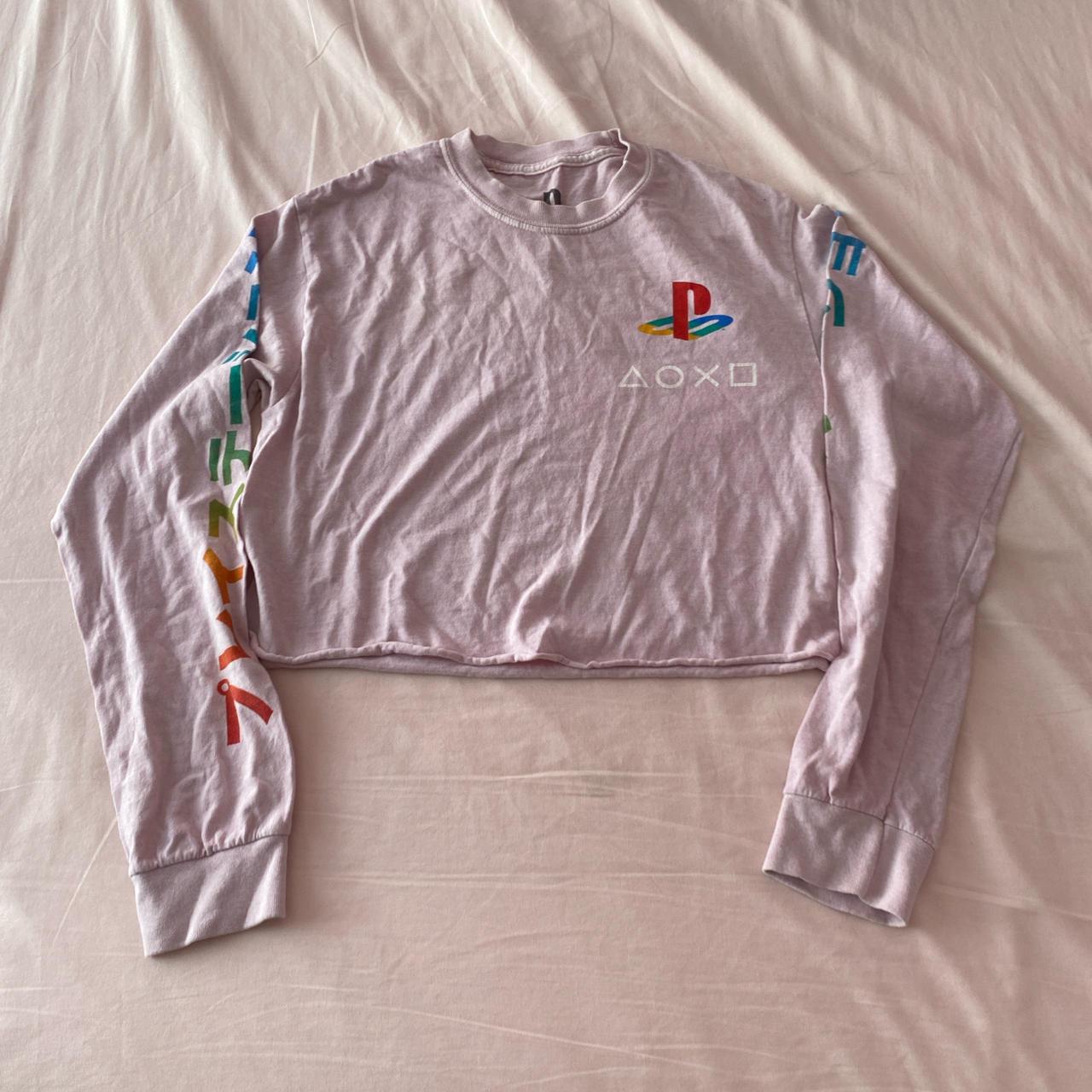 Pink PlayStation long sleeve crop top playstation