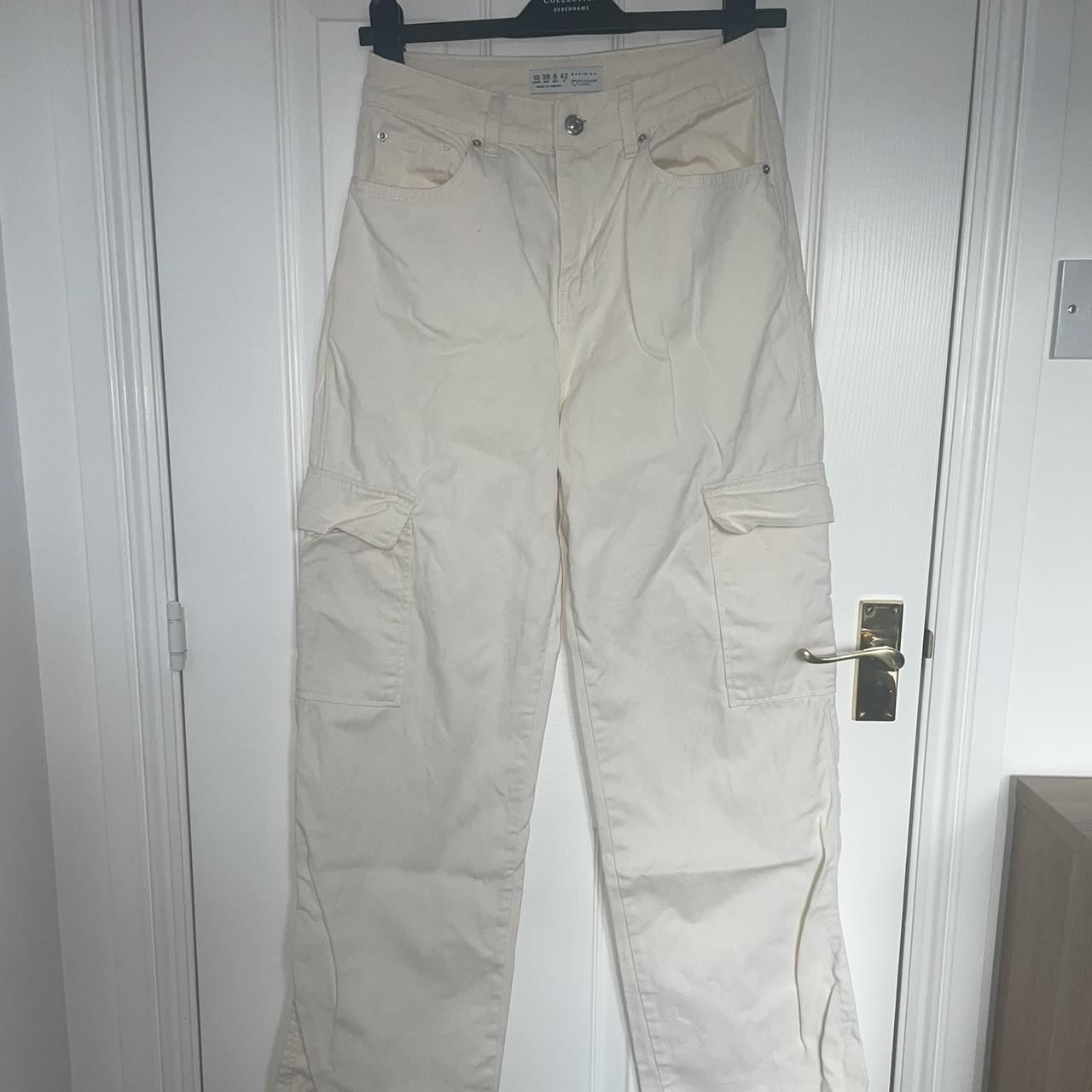 PRIMARK cream cargo trousers Depop
