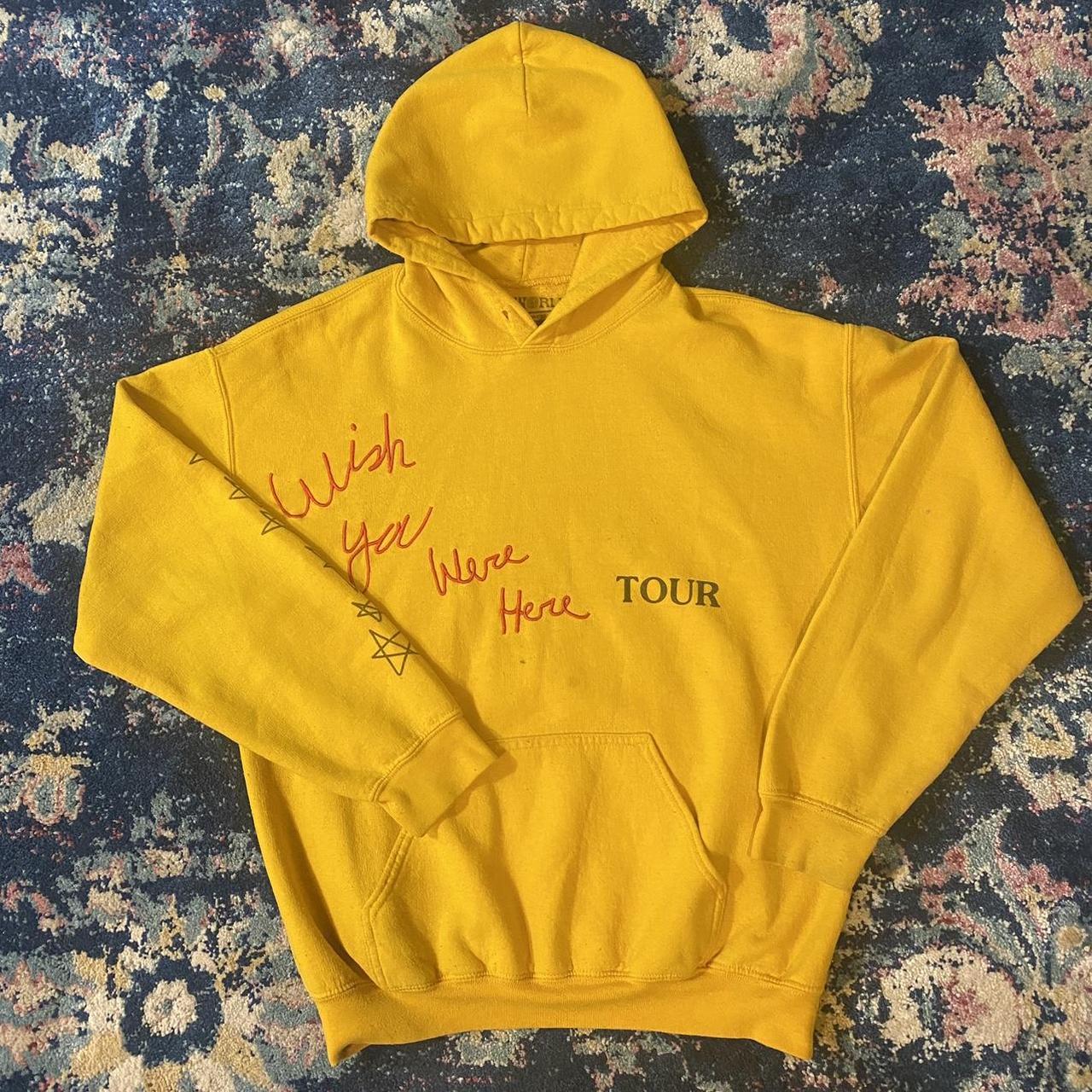 Yellow cheap astroworld hoodie