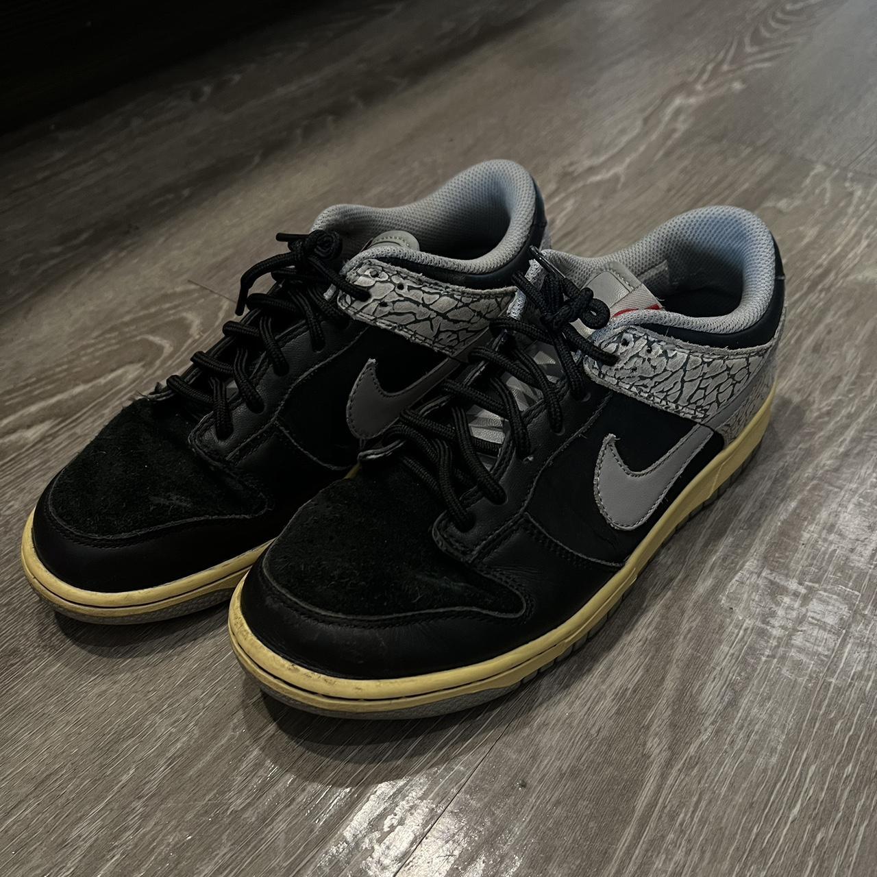 Black and gray snake skin, Nike low dunks Men size 6 - Depop