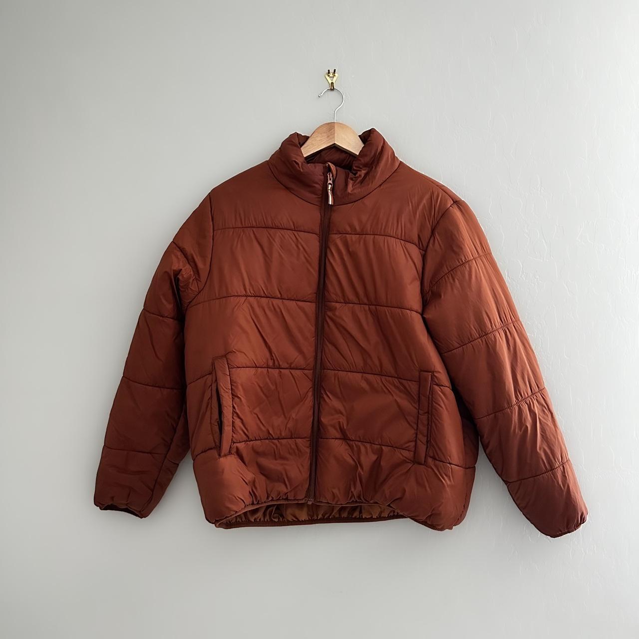 Universal Thread Women's Puffer Jacket - Orange/B… - image 1