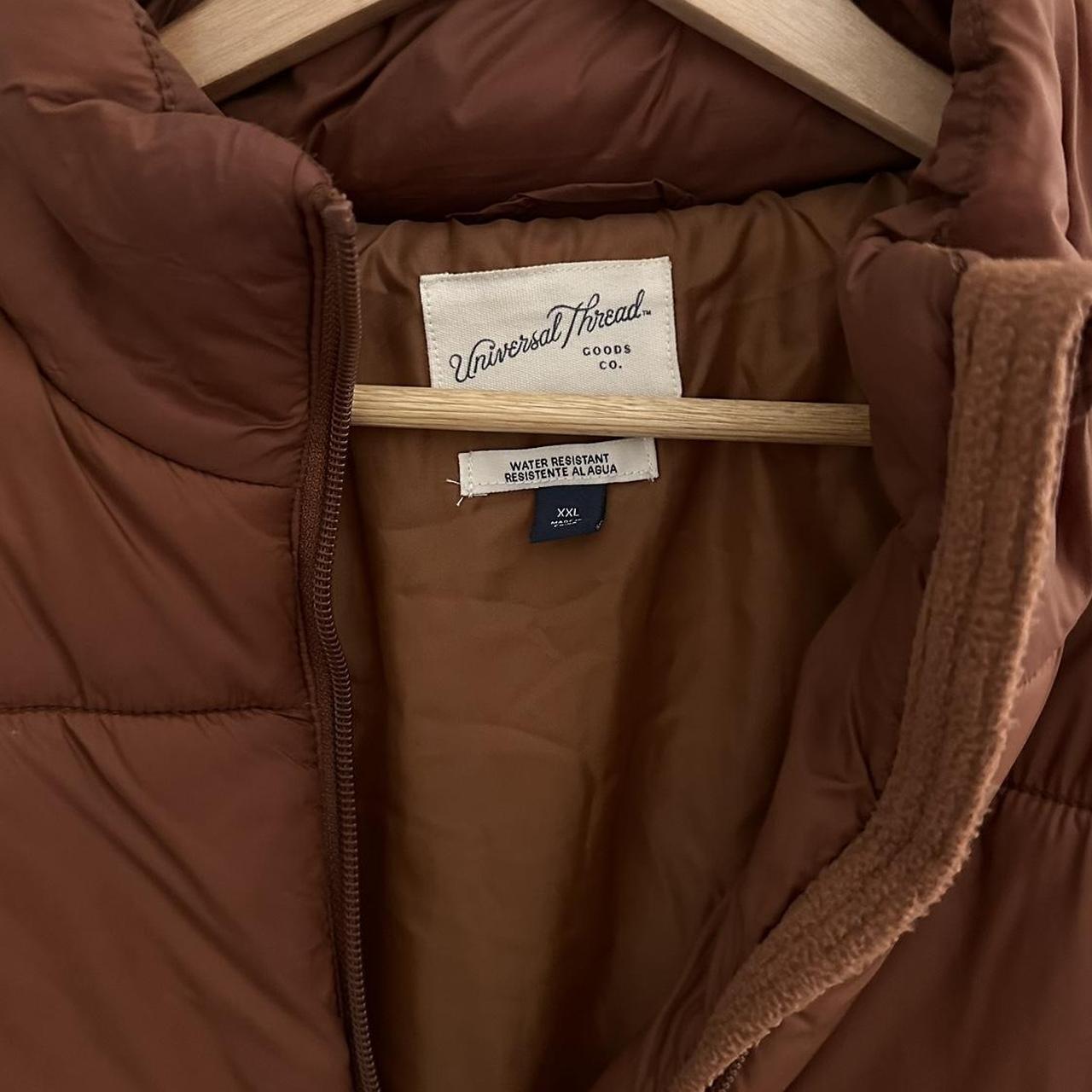 Universal Thread Women's Puffer Jacket - Orange/B… - image 2