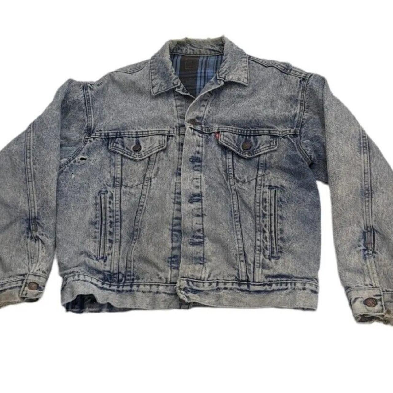 Levi's distressed jean jacket sale