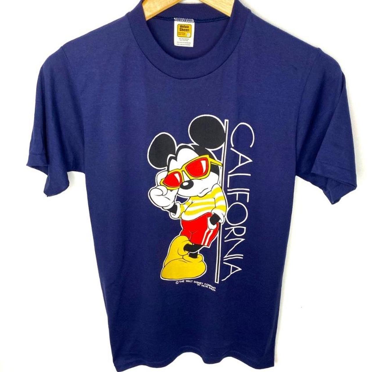 Vtg Mickey Mouse Florida Single Stitch Double Sided Tshirt sale Size S Velva Sheen