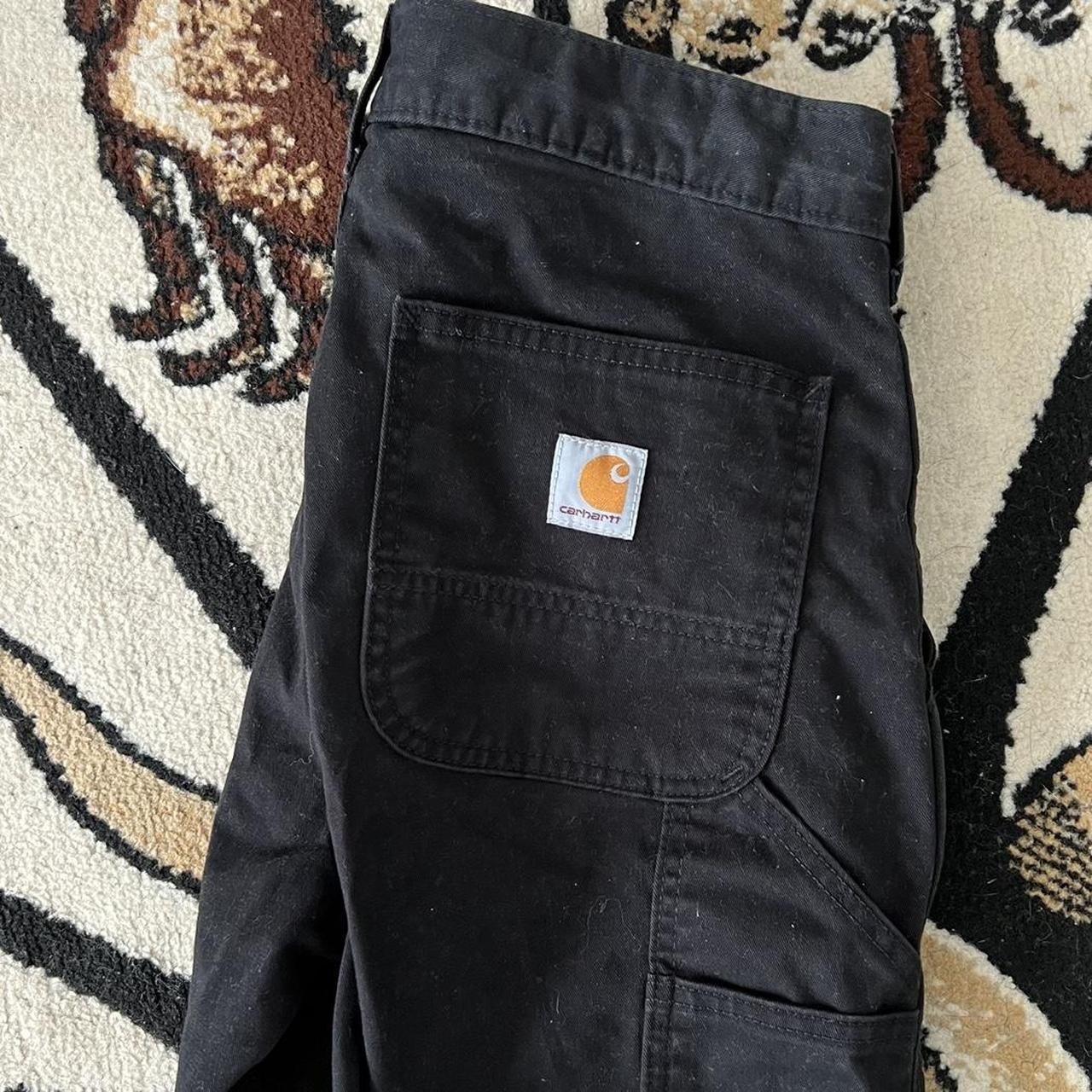 relaxed fit 30x30 black Carhartt pants - Depop