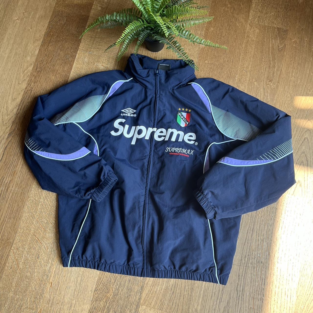 Supreme Umbro Track Jacket Navy Size Large used in... - Depop